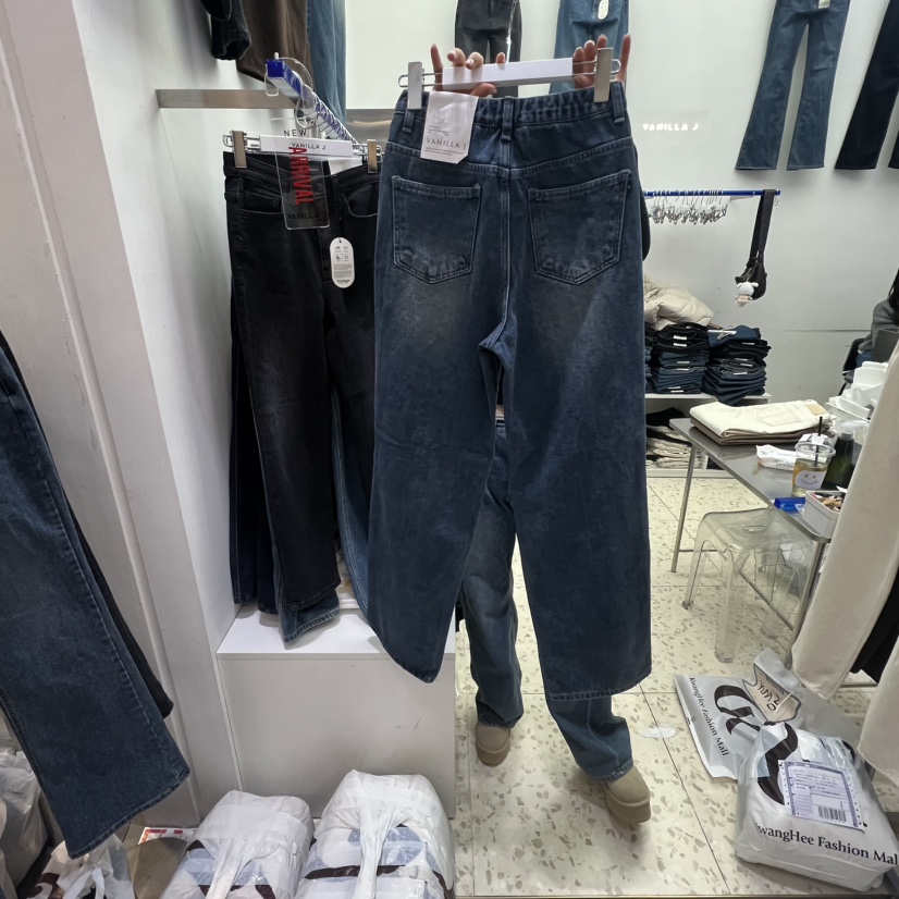 VANILLA J韓國直郵㊣女裝新品人氣職業時尚休閑真品牛仔褲VANILLA J牛仔褲