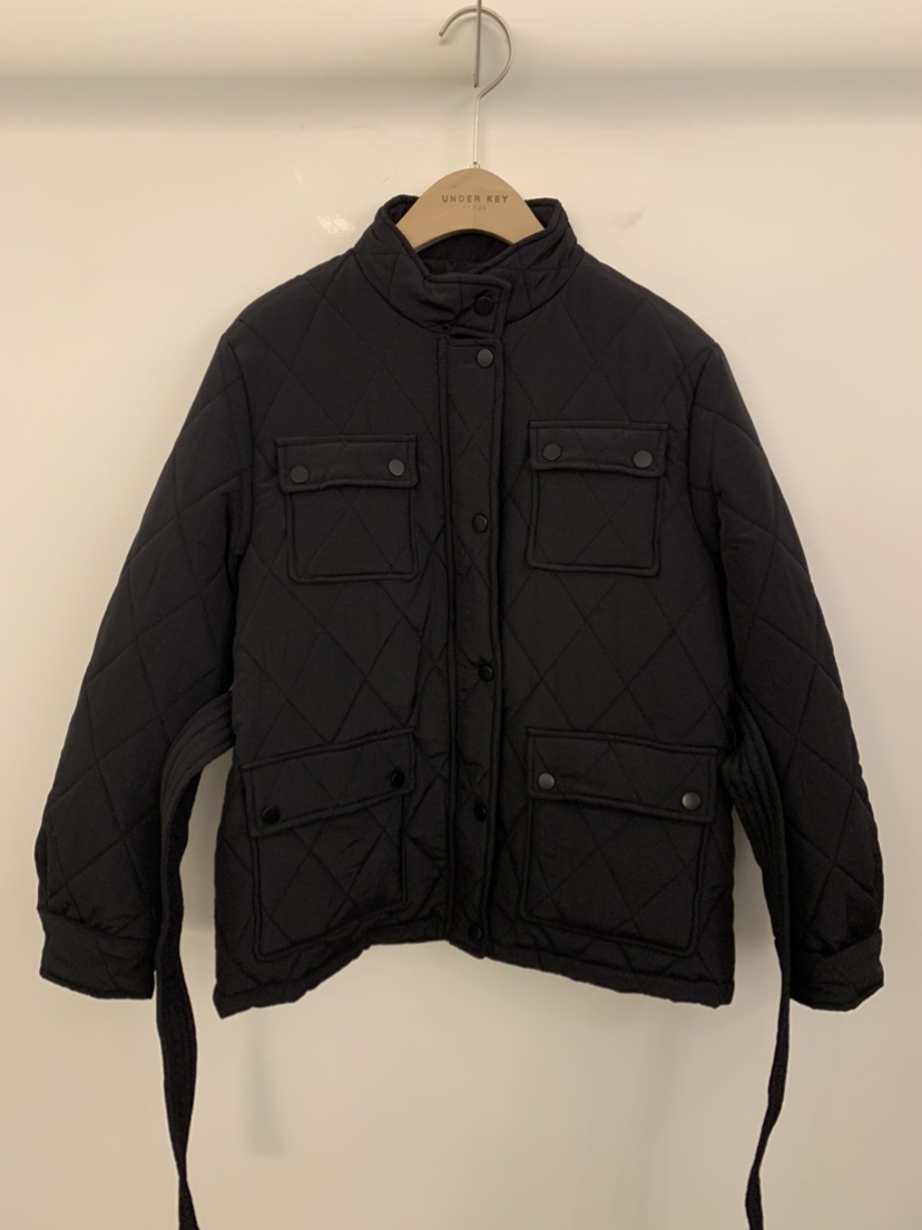 UNDER KEY東大門㊣直郵女士新款休閑推薦短款棉服含腰帶棉UNDER KEY短款棉服圖色2