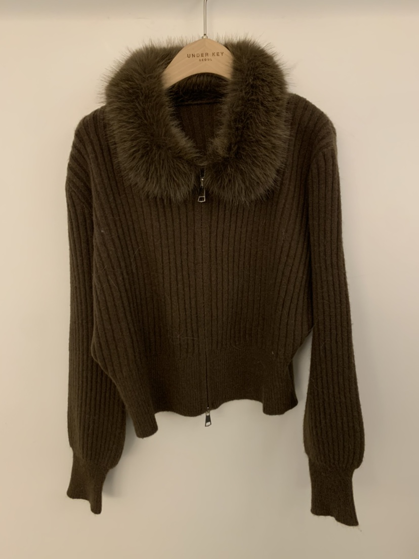 UNDER KEY東大門㊣代購女士新款休閑時尚熱賣25秋冬職業毛衣UNDER KEY毛衣圖色2棕色