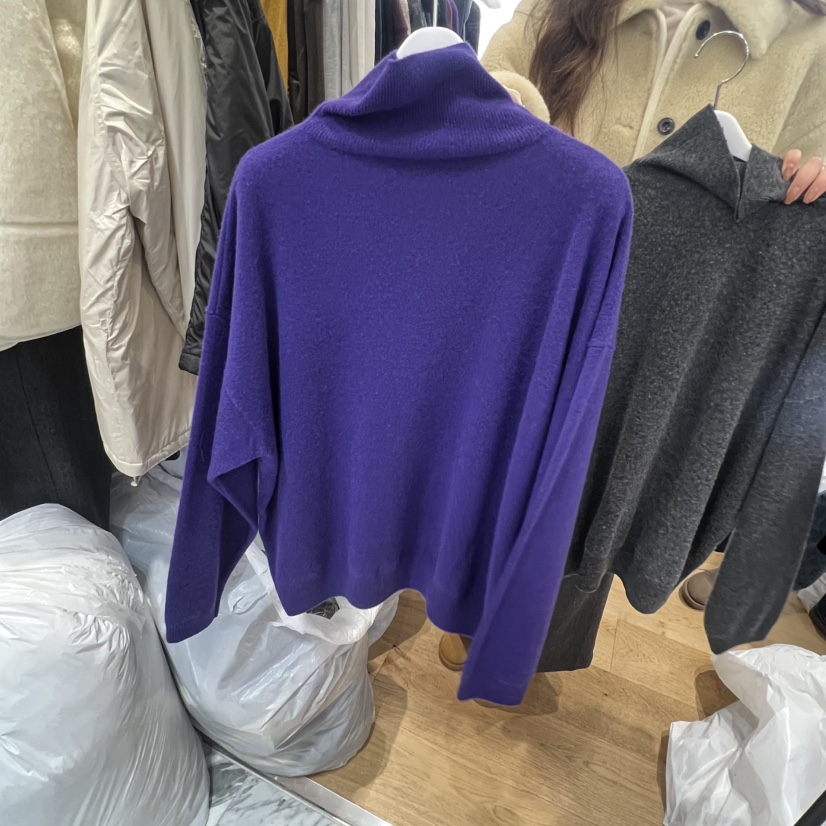 FLAT韓國代購㊣女士新款25秋冬人氣熱賣真品休閑推薦職業毛衣FLAT毛衣圖色2