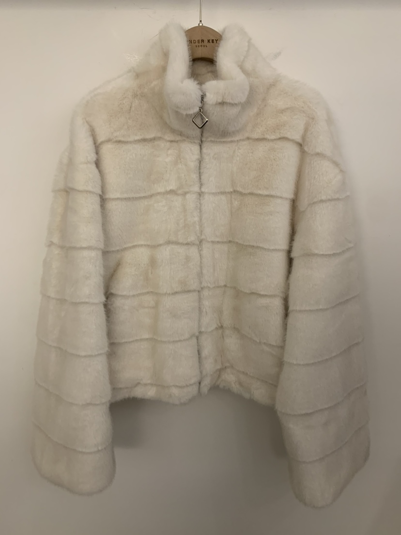 UNDER KEY韓國直郵㊣女裝新品休閑真品推薦25秋冬短款大衣毛皮UNDER KEY短款大衣圖色3