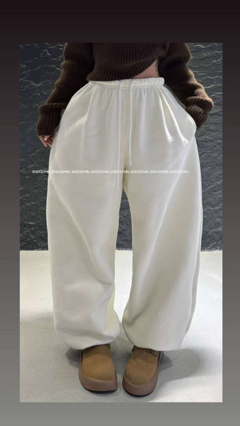 ENDOLPHIN東大門㊣直郵女士新款真品時尚休閑25秋冬休閑褲加絨ENDOLPHIN休閑褲圖色1