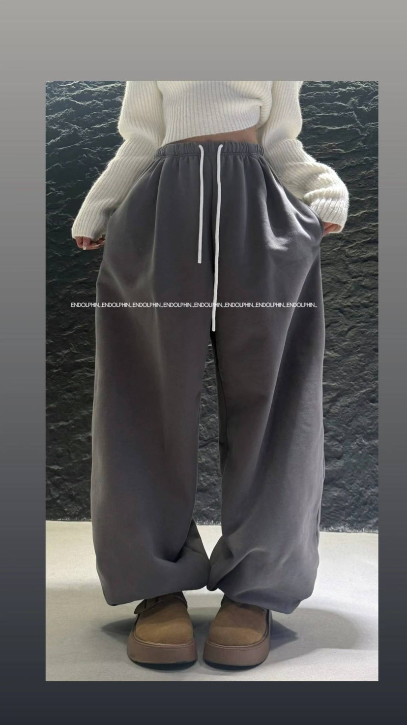 ENDOLPHIN東大門㊣直郵女士新款真品時尚休閑25秋冬休閑褲加絨ENDOLPHIN休閑褲圖色2