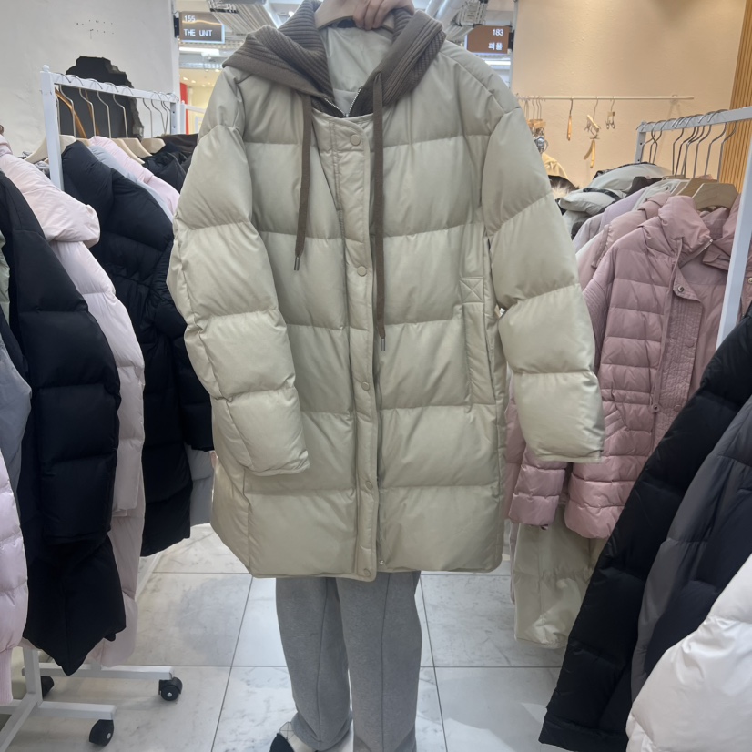 SIMPLE PARK/WMSTORY東大門㊣代購女裝新品人氣長款羽絨服填充連帽SIMPLE PARK/WMSTORY長款羽絨服圖色2