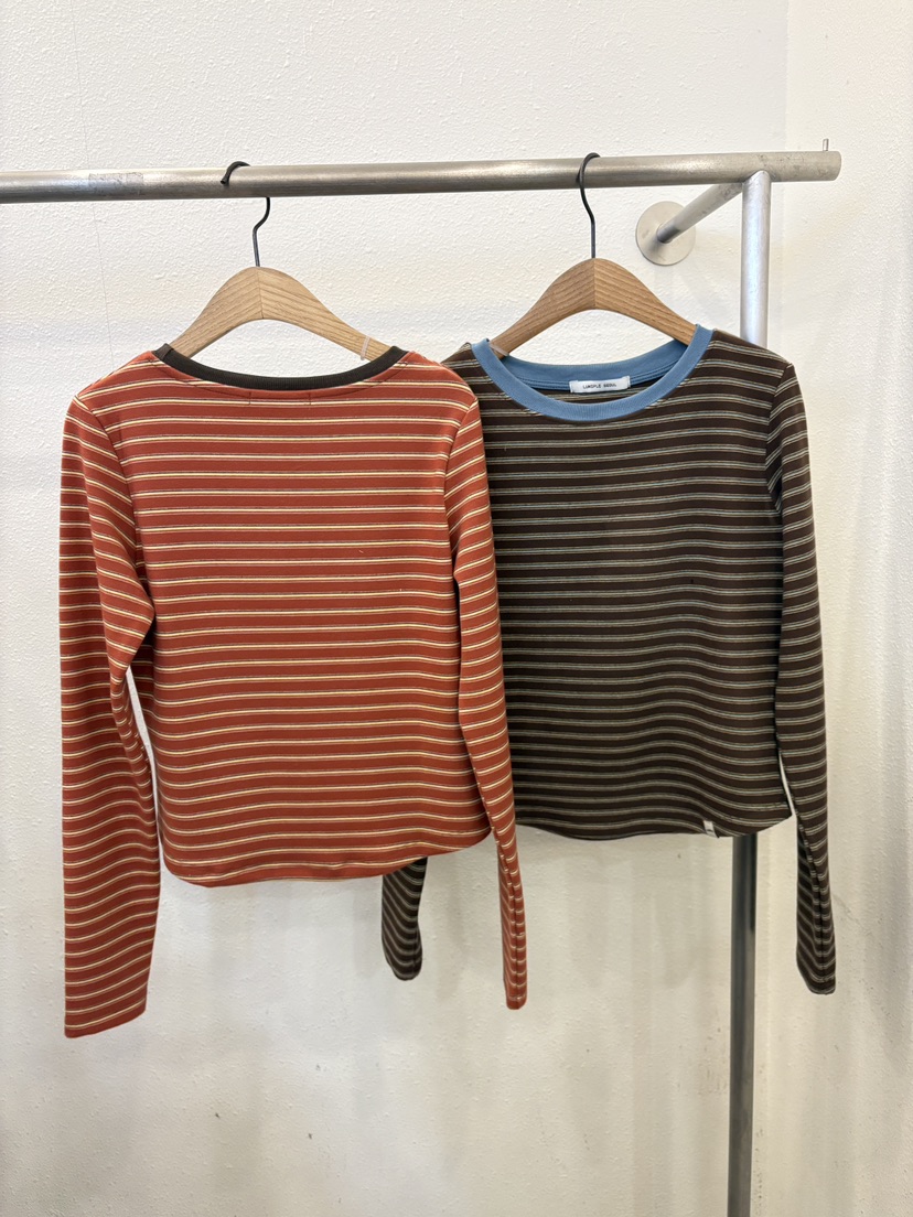 LUMIPLE韓國代購㊣女士新品休閑人氣推薦25秋冬熱賣長袖T恤LUMIPLE長袖T恤