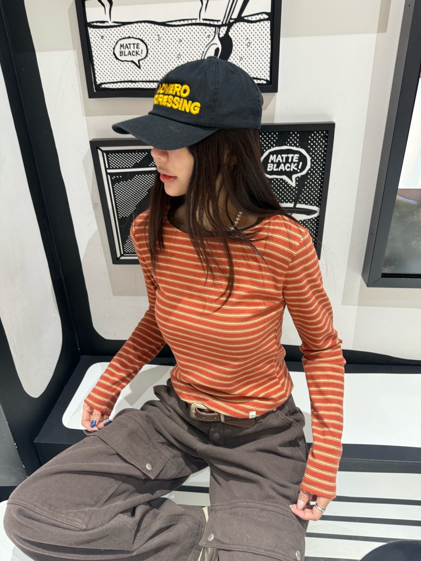 LUMIPLE韓國代購㊣女士新品休閑人氣推薦25秋冬熱賣長袖T恤LUMIPLE長袖T恤