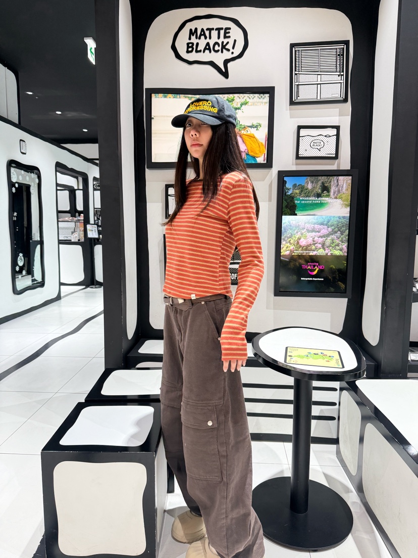 LUMIPLE韓國代購㊣女士新品休閑人氣推薦25秋冬熱賣長袖T恤LUMIPLE長袖T恤