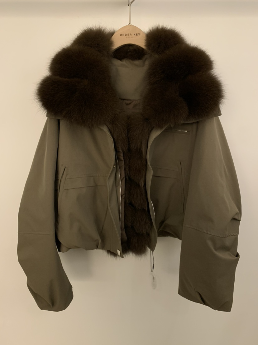 UNDER KEY韓國代購㊣女裝新品時尚推薦25秋冬短款羽絨服鵝絨UNDER KEY短款羽絨服圖色1