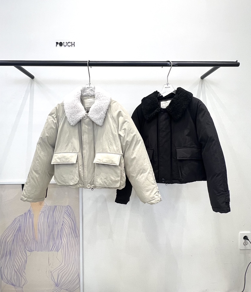 POUCH韓國代購㊣女裝新款人氣熱賣25秋冬休閑短款羽絨服鵝絨POUCH短款羽絨服