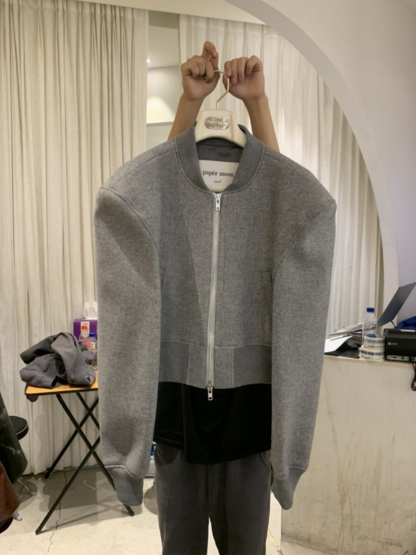 PAPERMOON東大門㊣代購女裝新款25秋冬休閑人氣時尚夾克短款絨paper moon夾克圖色2