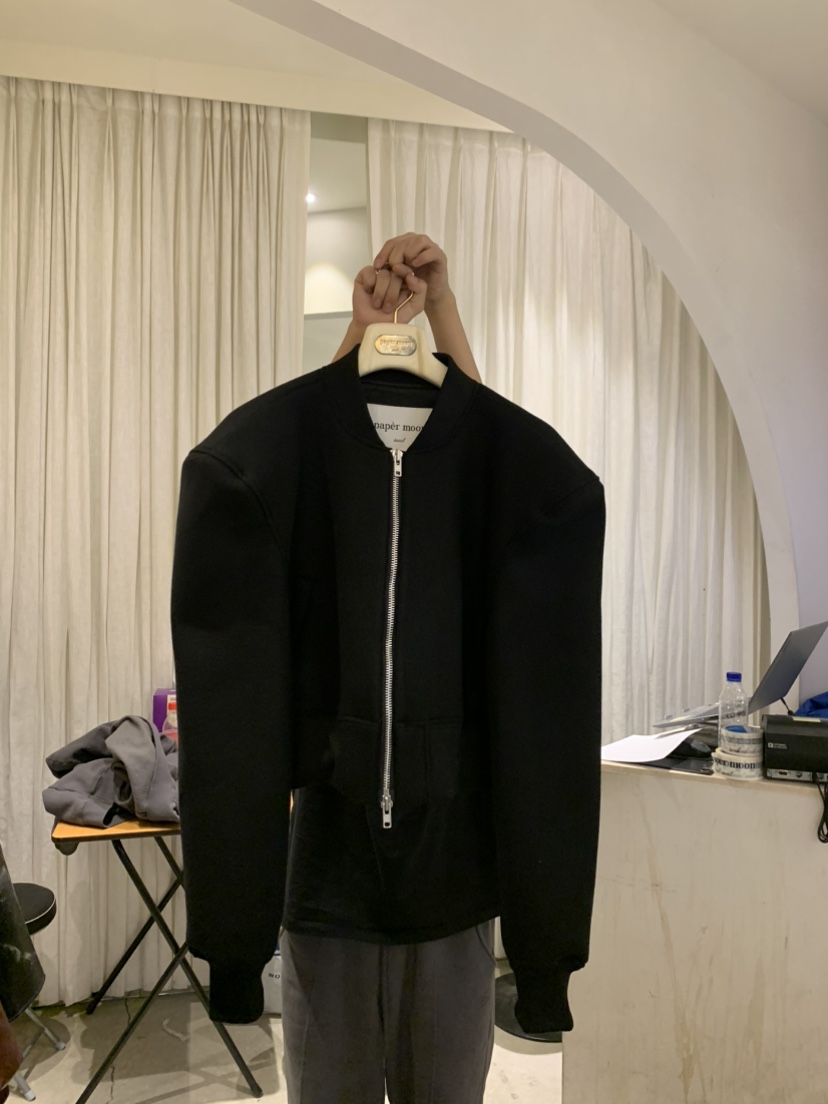 PAPERMOON東大門㊣代購女裝新款25秋冬休閑人氣時尚夾克短款絨paper moon夾克圖色3