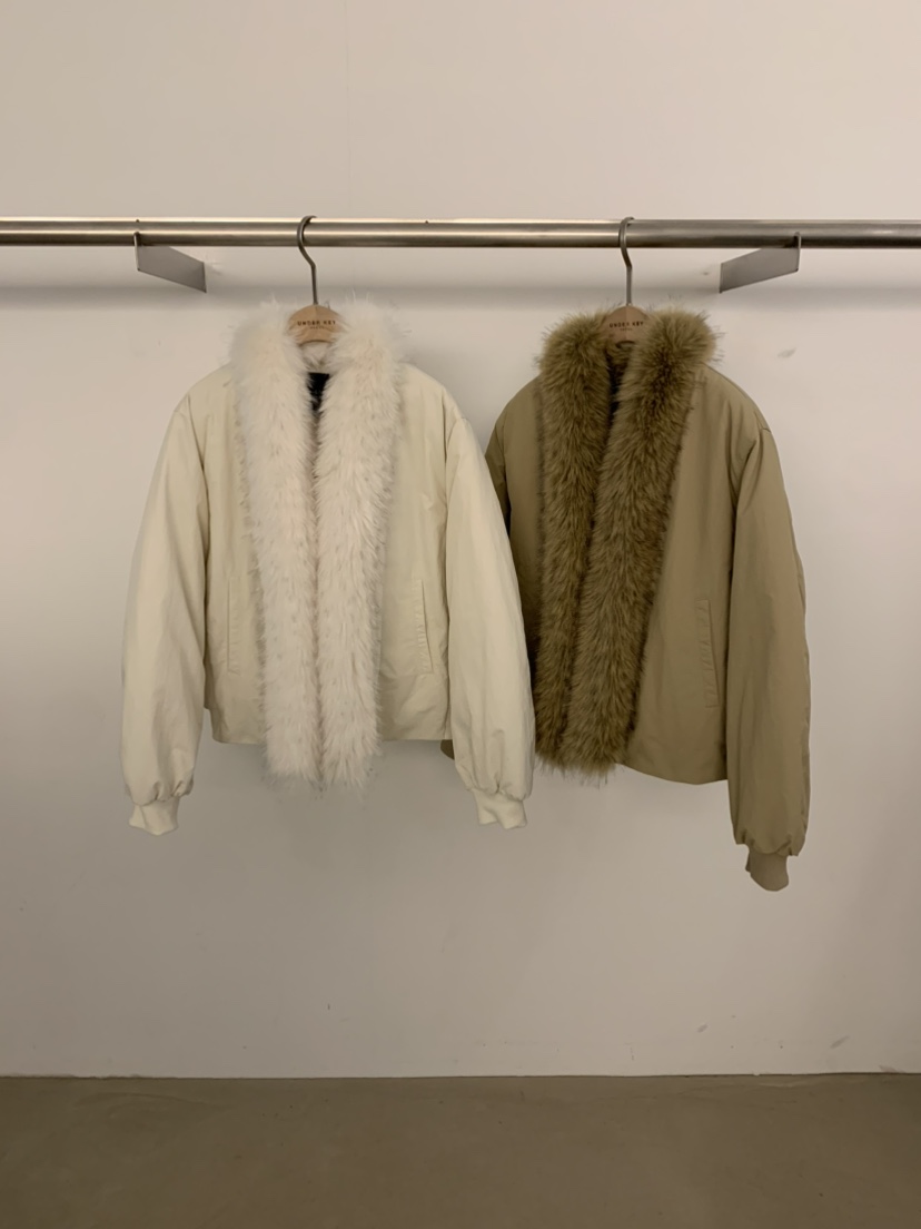 UNDER KEY韓國直郵㊣女裝新品人氣職業25秋冬短款棉服jp棉UNDER KEY短款棉服