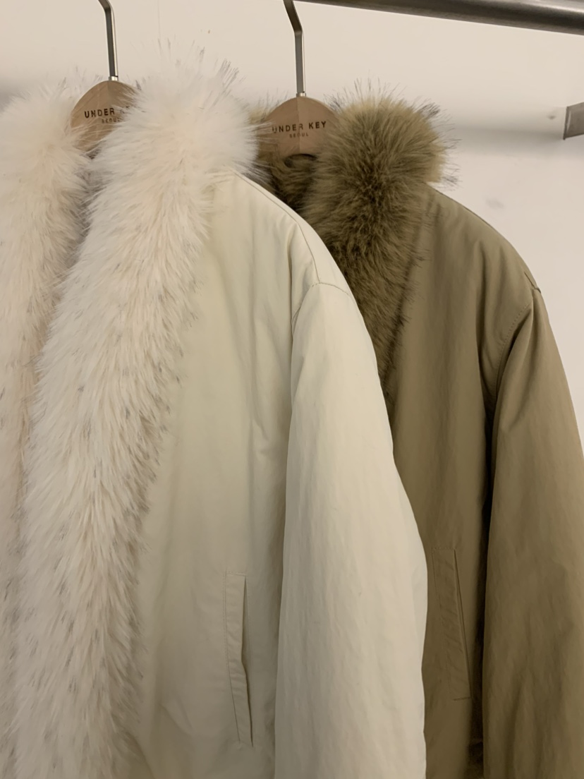 UNDER KEY韓國直郵㊣女裝新品人氣職業25秋冬短款棉服jp棉UNDER KEY短款棉服