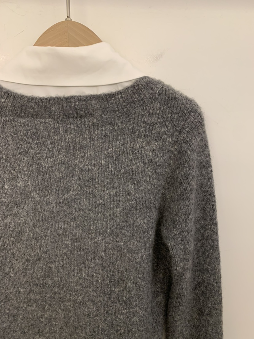 UNDER KEY韓國直郵㊣女士新品熱賣休閑人氣25秋冬針織衫假兩件UNDER KEY針織衫