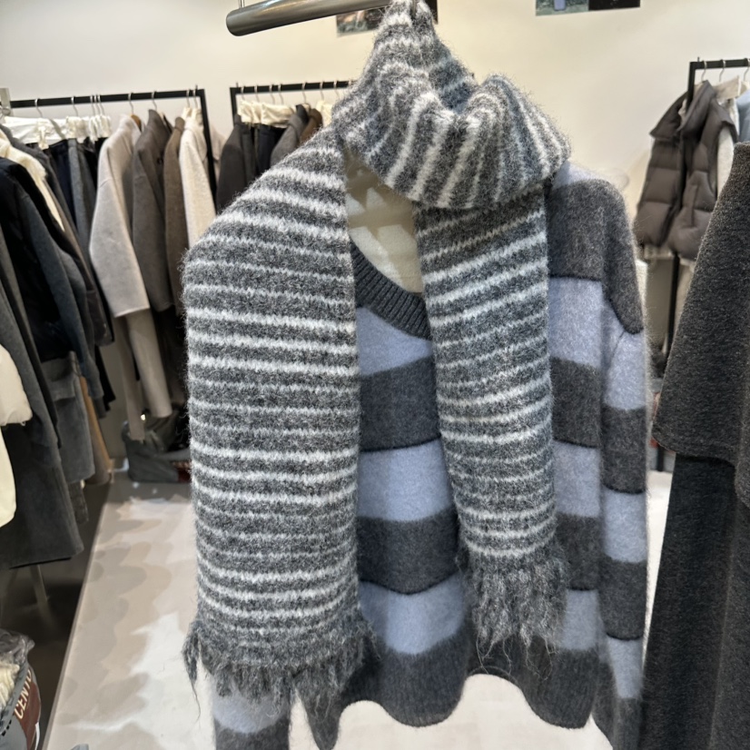 CENTO韓國直郵㊣女士新品熱賣職業時尚休閑25秋冬圍巾披肩圍巾CENTO圍巾/披肩圖色2