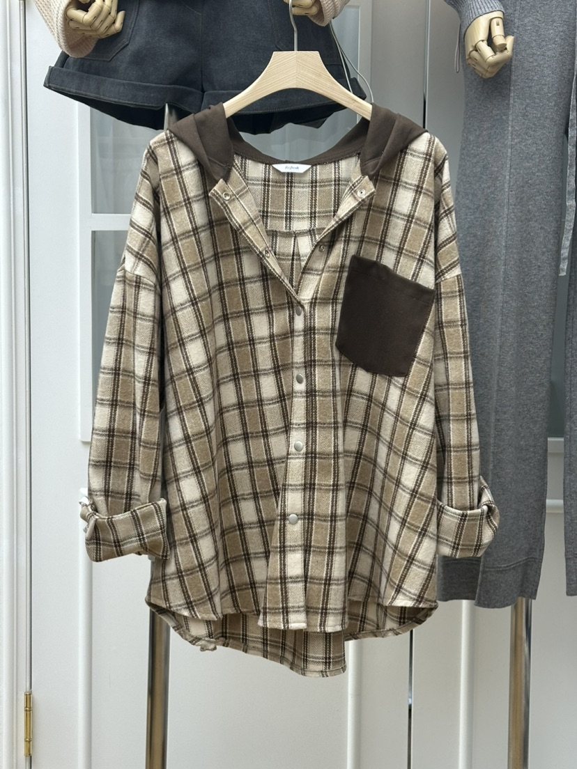 RE:FRESH-L韓國直郵㊣女裝新款25秋冬熱賣人氣休閑襯衫蕾絲衫RE:FRESH襯衫/蕾絲衫圖色1