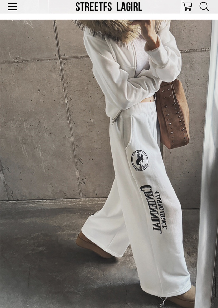 UNA/THE MAY韓國代購㊣女士新品職業休閑時尚25秋冬休閑褲抓絨THEMAY/UNA休閑褲