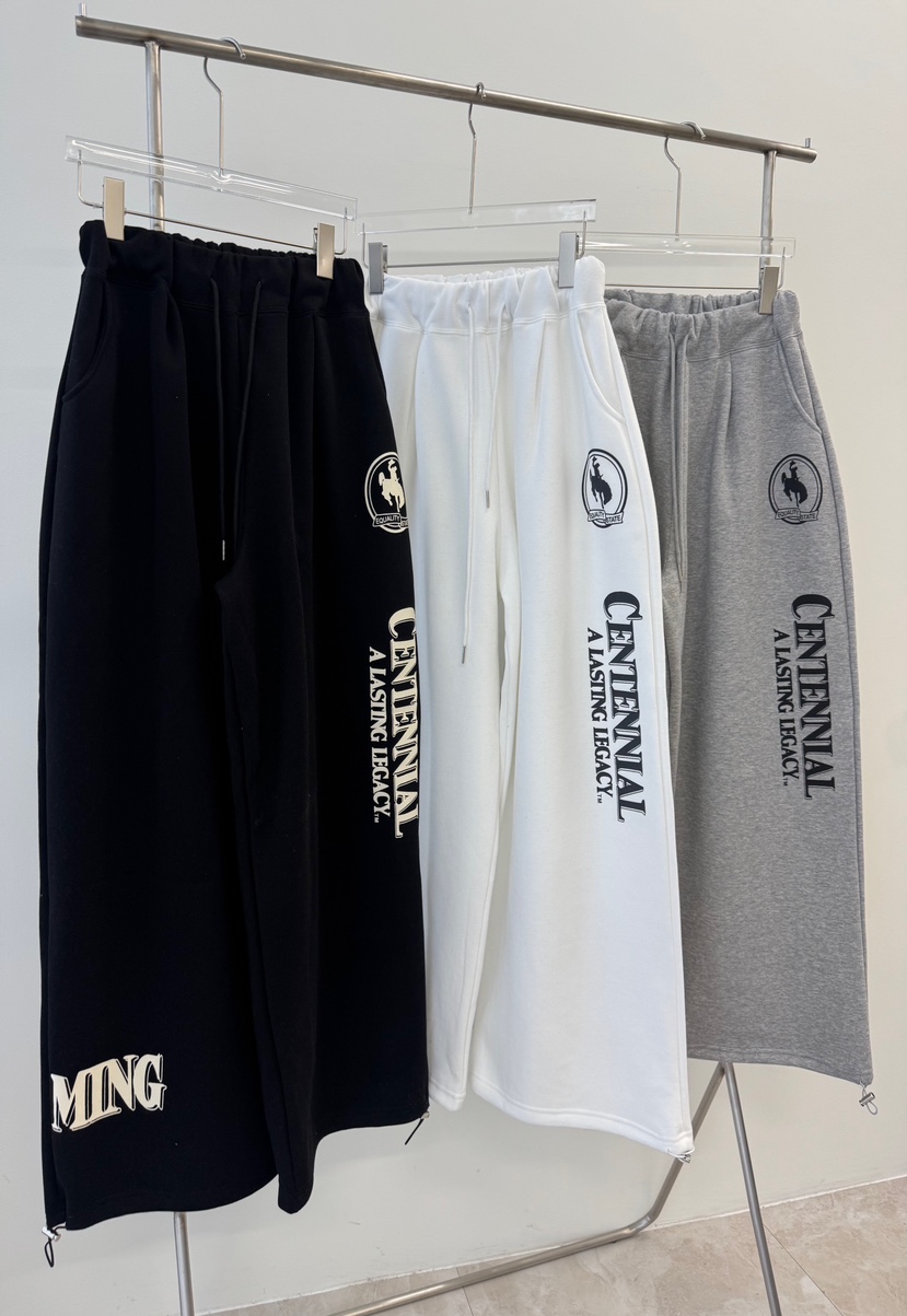 UNA/THE MAY韓國代購㊣女士新品職業休閑時尚25秋冬休閑褲抓絨THEMAY/UNA休閑褲圖色3左三色