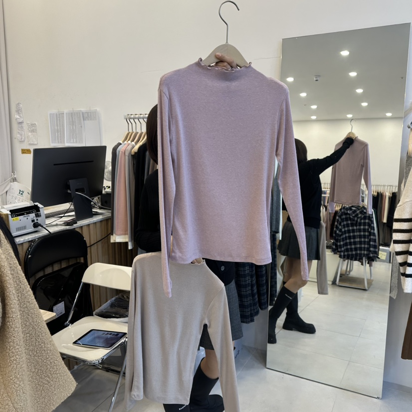 FUNNY POWDER東大門㊣代購女裝新款時尚休閑推薦25秋冬長袖T恤THE FUNNY長袖T恤圖色1