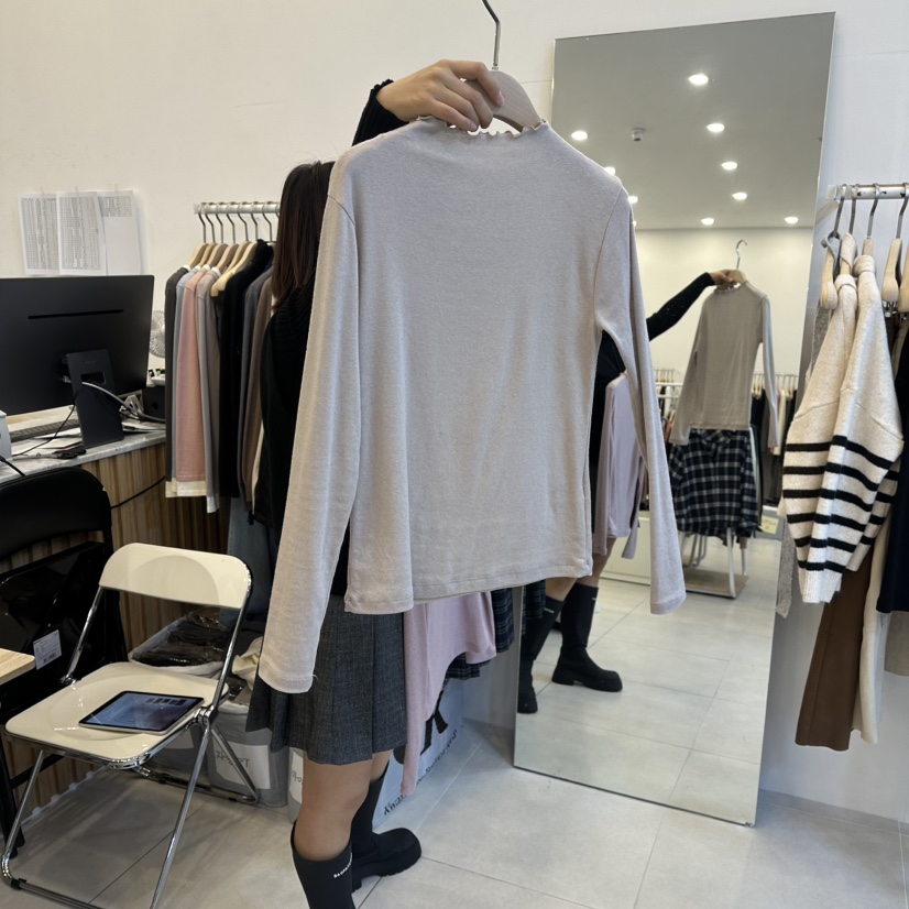 FUNNY POWDER東大門㊣代購女裝新款時尚休閑推薦25秋冬長袖T恤THE FUNNY長袖T恤圖色2