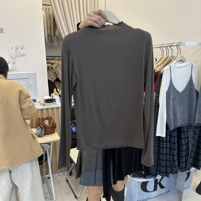 FUNNY POWDER東大門㊣代購女裝新款時尚休閑推薦25秋冬長袖T恤THE FUNNY長袖T恤圖色4