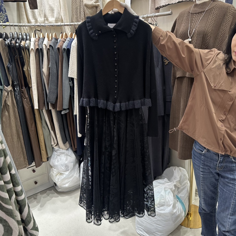 BIKINI東大門㊣代購女士新款真品25秋冬人氣推薦熱賣連衣裙BIKINI連衣裙圖色2