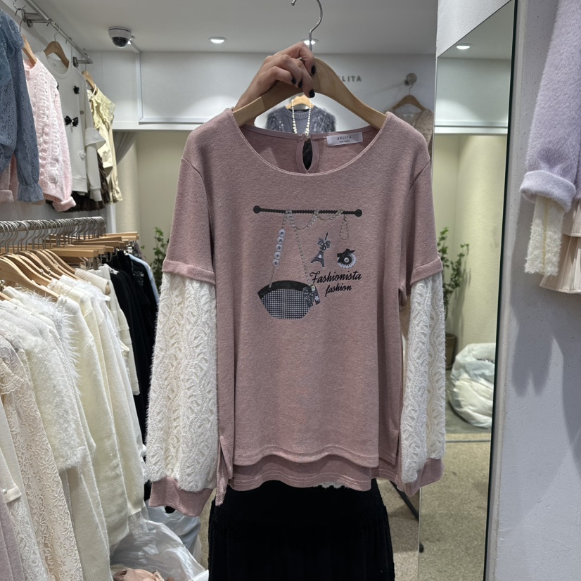 BELITA東大門㊣實拍女裝新款時尚推薦真品25秋冬熱賣長袖T恤BELITA長袖T恤圖色2