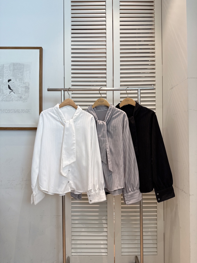 FAVE-L東大門㊣直郵女士新品休閑25秋冬推薦職業襯衫蕾絲衫FAVE-L襯衫/蕾絲衫