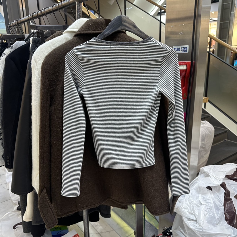 A2/D2韓國代購㊣女裝新品25秋冬時尚人氣真品職業休閑長袖T恤A2/D2長袖T恤