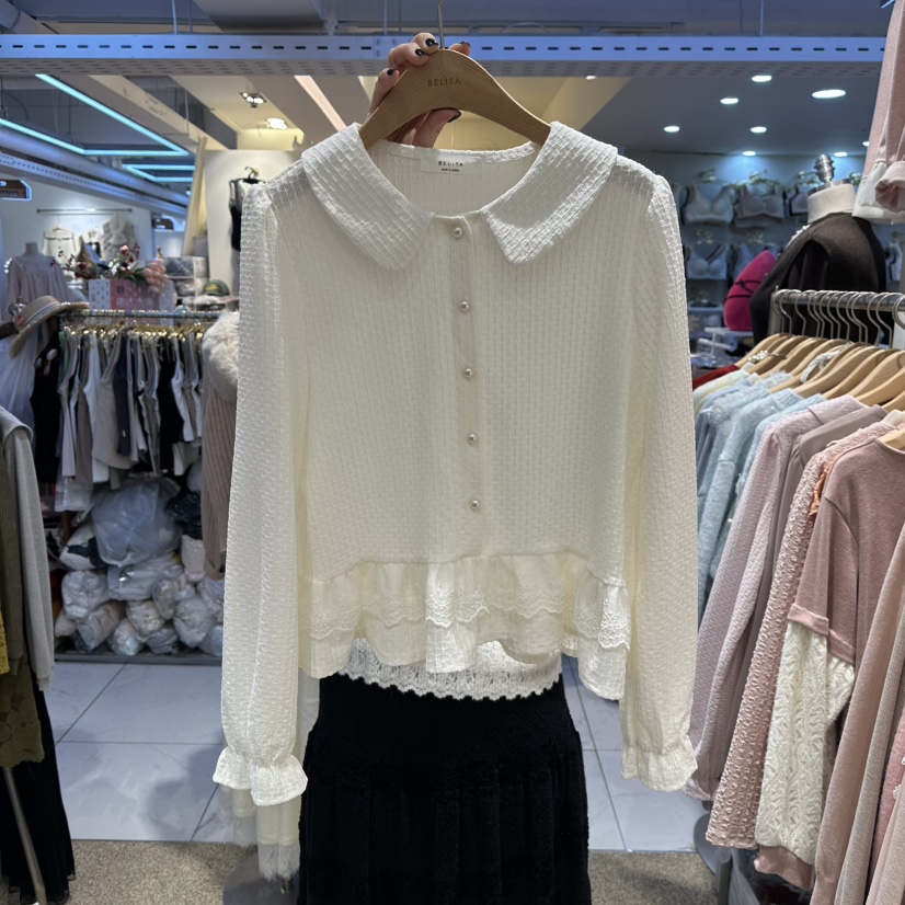 BELITA東大門㊣直郵女士新品休閑真品職業推薦熱賣襯衫蕾絲衫BELITA襯衫/蕾絲衫圖色3