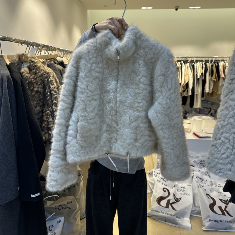 EYEFUL-Q東大門㊣實拍女裝新品推薦時尚真品25秋冬短款大衣eyeful短款大衣圖色1