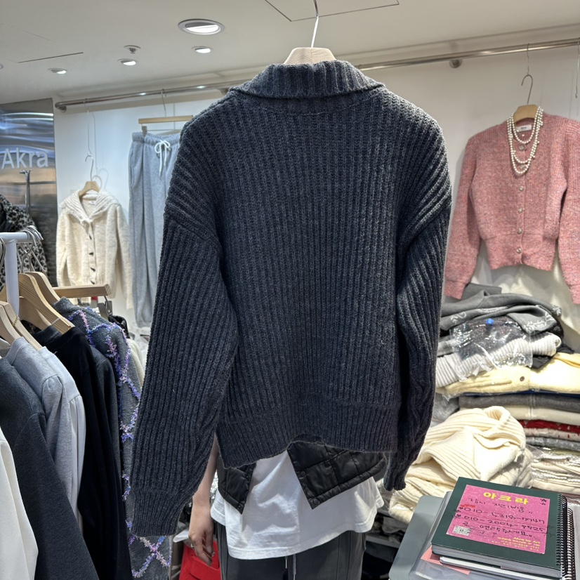 AKRA BY ART韓國代購㊣女士新品時尚熱賣推薦休閑毛衣開衫AKRA BY ART毛衣