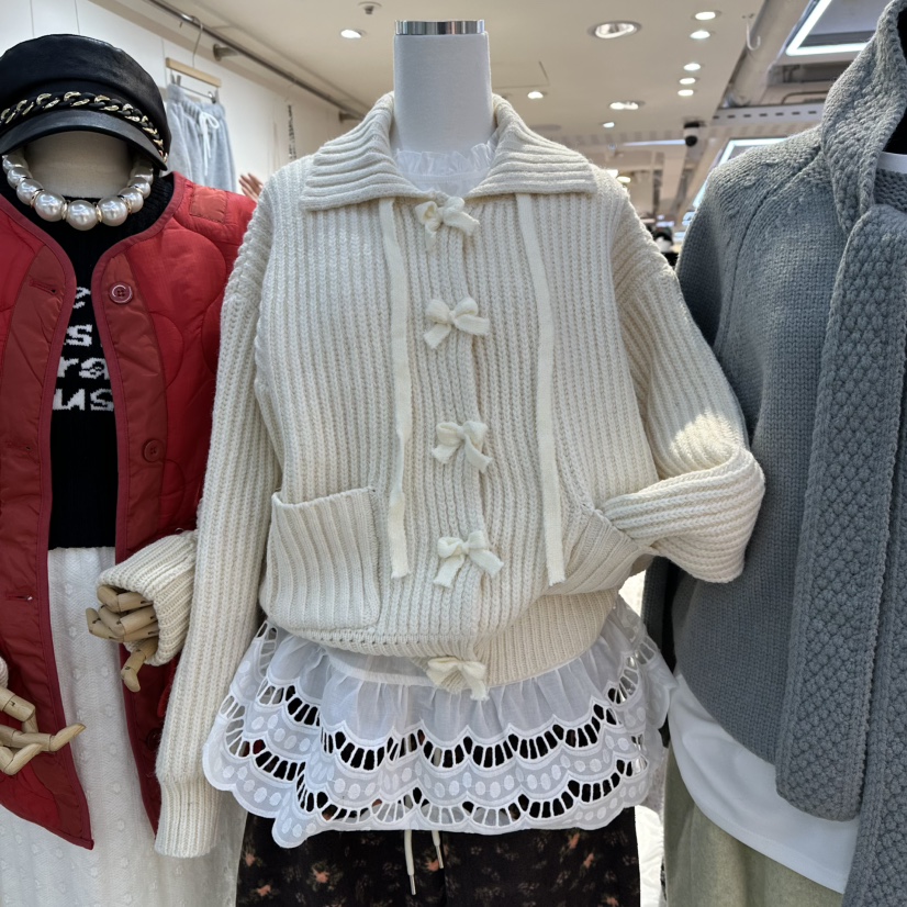 AKRA BY ART韓國代購㊣女士新品時尚熱賣推薦休閑毛衣開衫AKRA BY ART毛衣圖色1