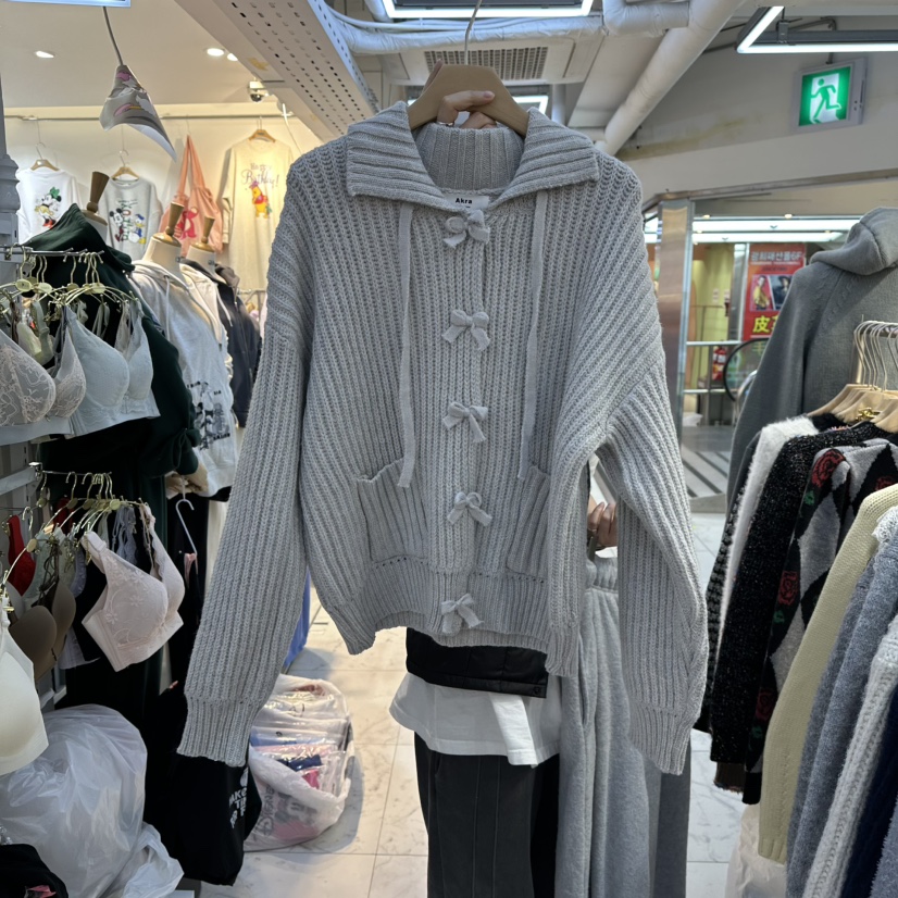 AKRA BY ART韓國代購㊣女士新品時尚熱賣推薦休閑毛衣開衫AKRA BY ART毛衣圖色2