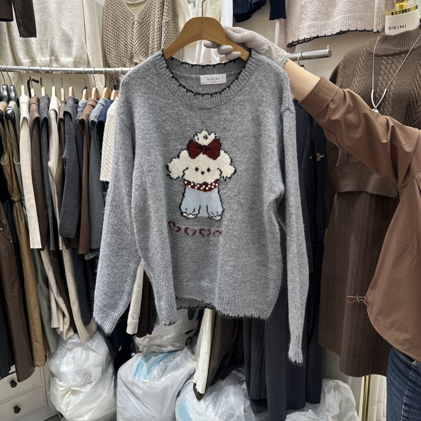BIKINI東大門㊣直郵女士新款職業熱賣人氣休閑推薦真品針織衫BIKINI針織衫圖色2