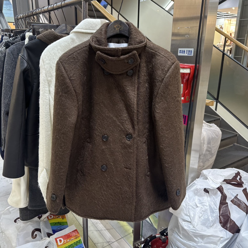 A2/D2東大門㊣實拍女士新款推薦真品25秋冬時尚熱賣短款大衣A2/D2短款大衣圖色2