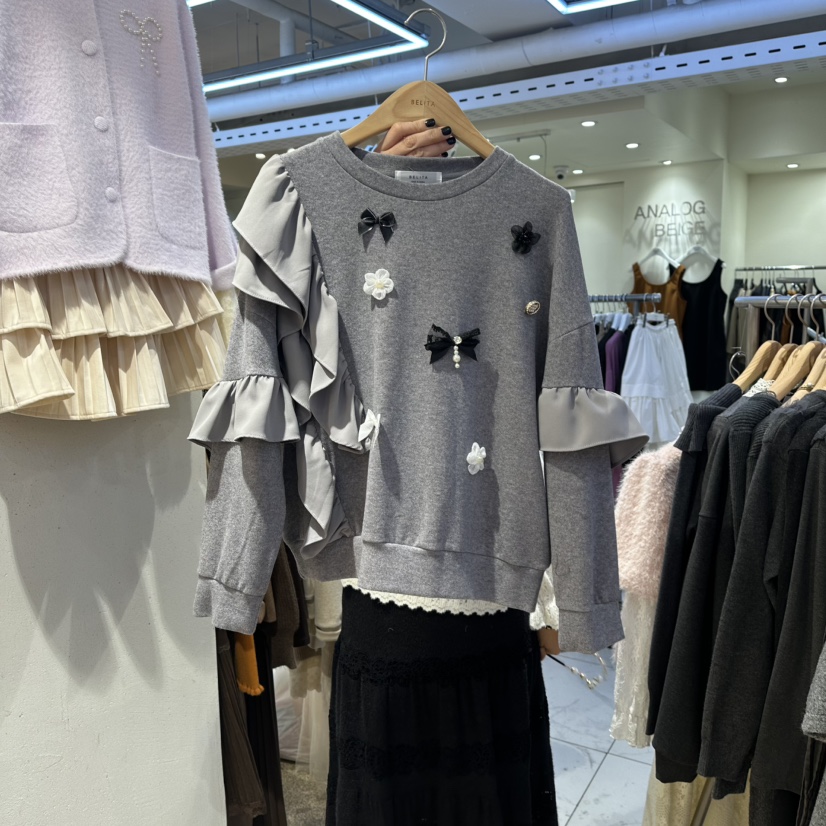 BELITA東大門㊣代購女裝新品推薦真品25秋冬職業人氣熱賣衛衣BELITA衛衣圖色2