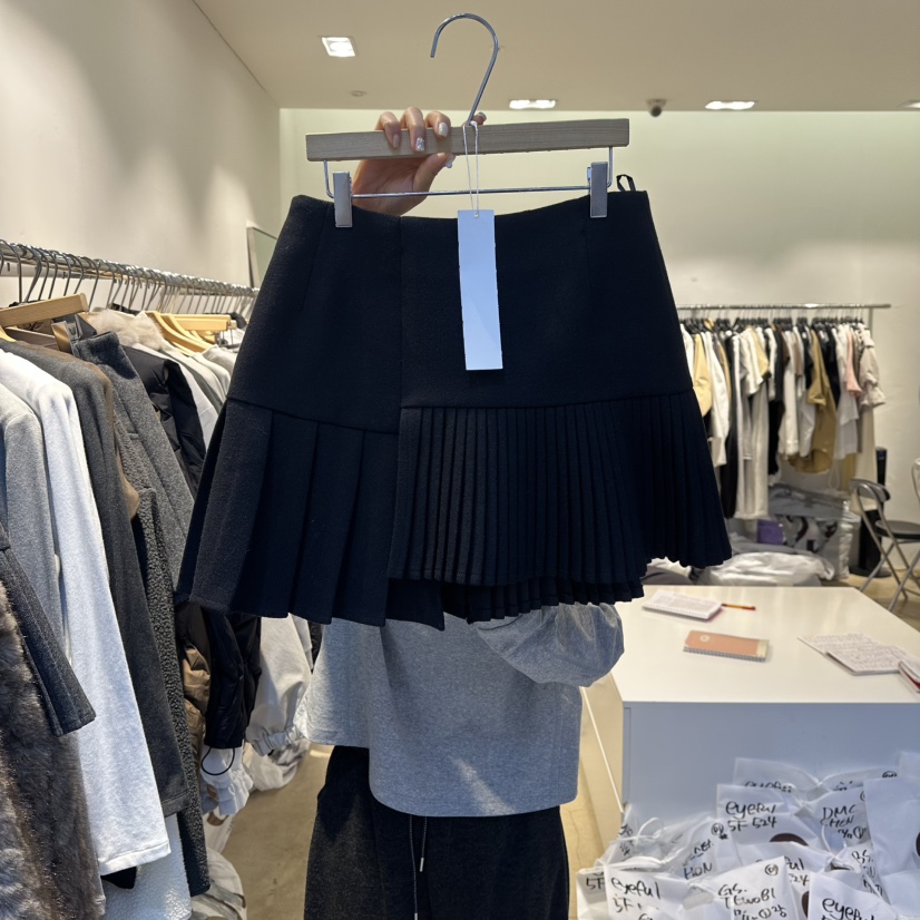 EYEFUL-Q東大門㊣直郵女裝新品推薦休閑人氣25秋冬職業裙褲eyeful裙褲圖色2黑色