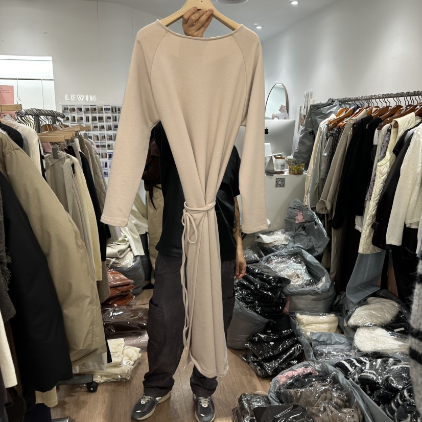 LEWIN東大門㊣代購女裝新款推薦熱賣休閑時尚真品連衣裙含腰繩LEWIN連衣裙