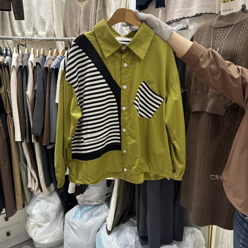 BIKINI東大門㊣直郵女裝新款推薦人氣時尚職業25秋冬襯衫蕾絲衫BIKINI襯衫/蕾絲衫圖色2