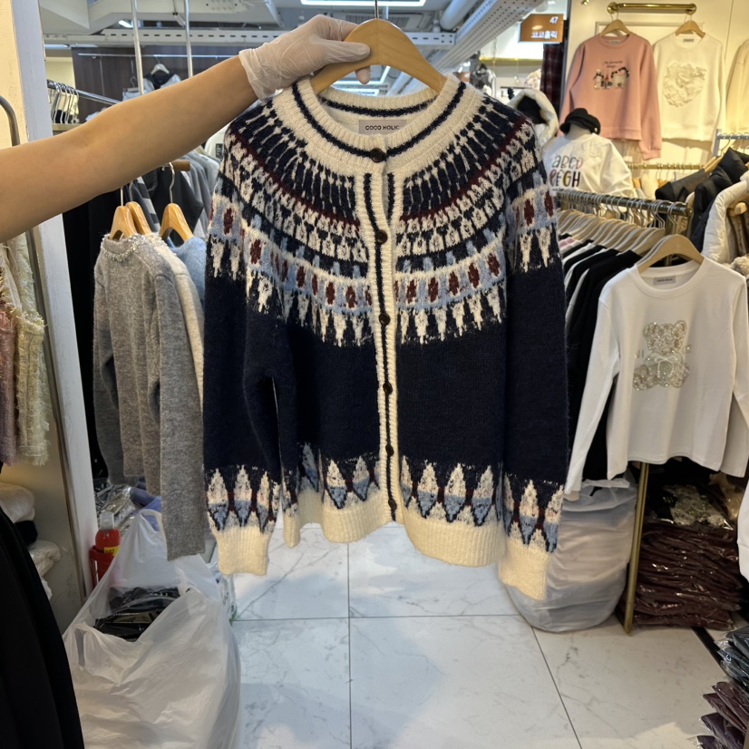 COCO HOLIC東大門㊣代購女士新品真品休閑職業時尚毛衣開衫COCO HOLIC毛衣圖色3