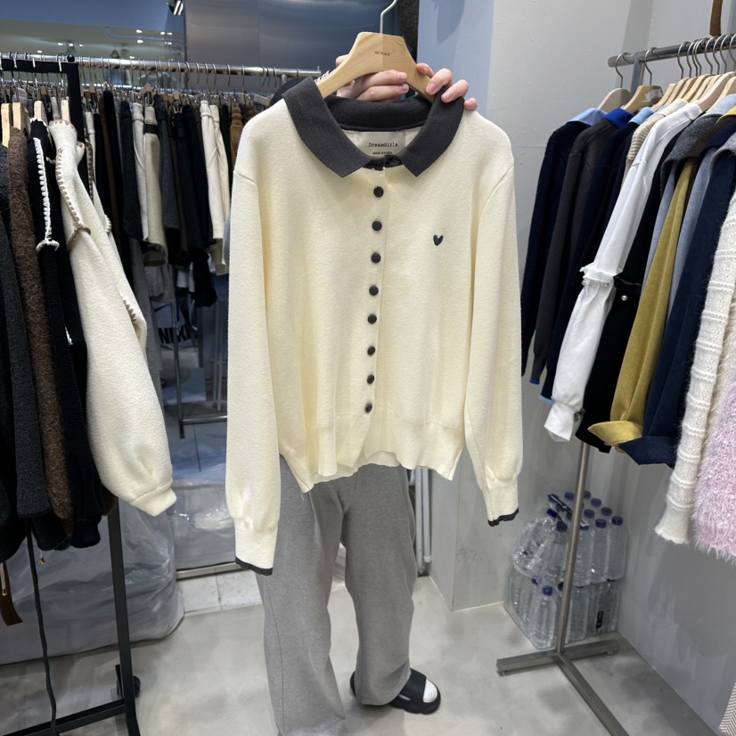 HOT PLACE東大門㊣實拍女士新品真品休閑推薦熱賣針織衫開衫HOT PLACE_ISSUE/DREAM GIRIS針織衫圖色1