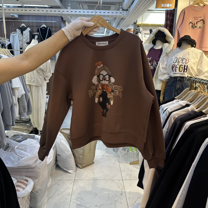 COCO HOLIC東大門㊣直郵女裝新品熱賣職業人氣推薦25秋冬衛衣COCO HOLIC衛衣圖色2