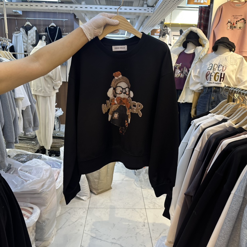 COCO HOLIC東大門㊣直郵女裝新品熱賣職業人氣推薦25秋冬衛衣COCO HOLIC衛衣圖色3