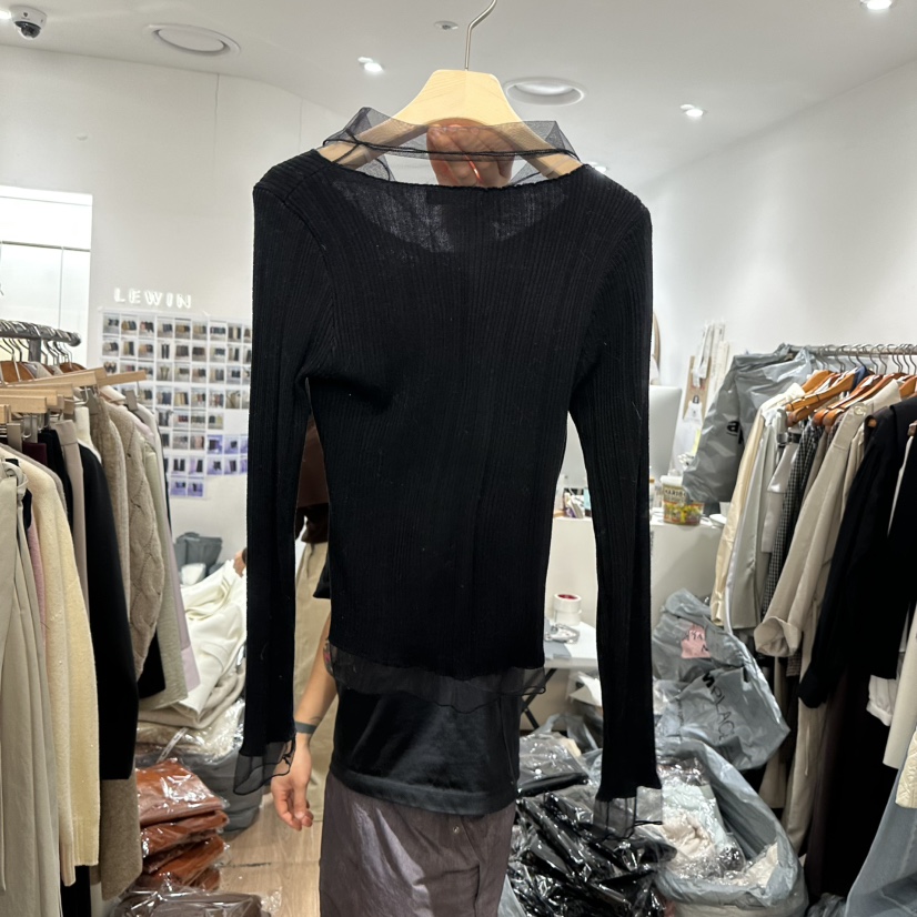 LEWIN韓國代購㊣女士新品時尚推薦熱賣真品休閑25秋冬針織衫雪紡LEWIN針織衫