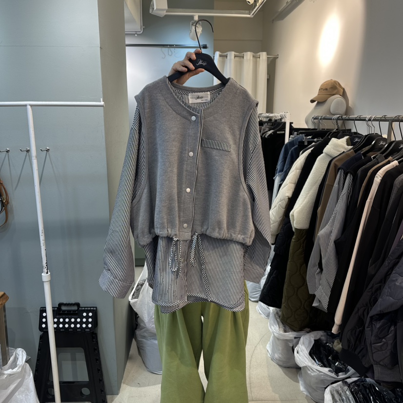 BAKHA-衣服東大門㊣代購女士新品職業休閑襯衫蕾絲衫假兩件BAKHA襯衫/蕾絲衫圖色1