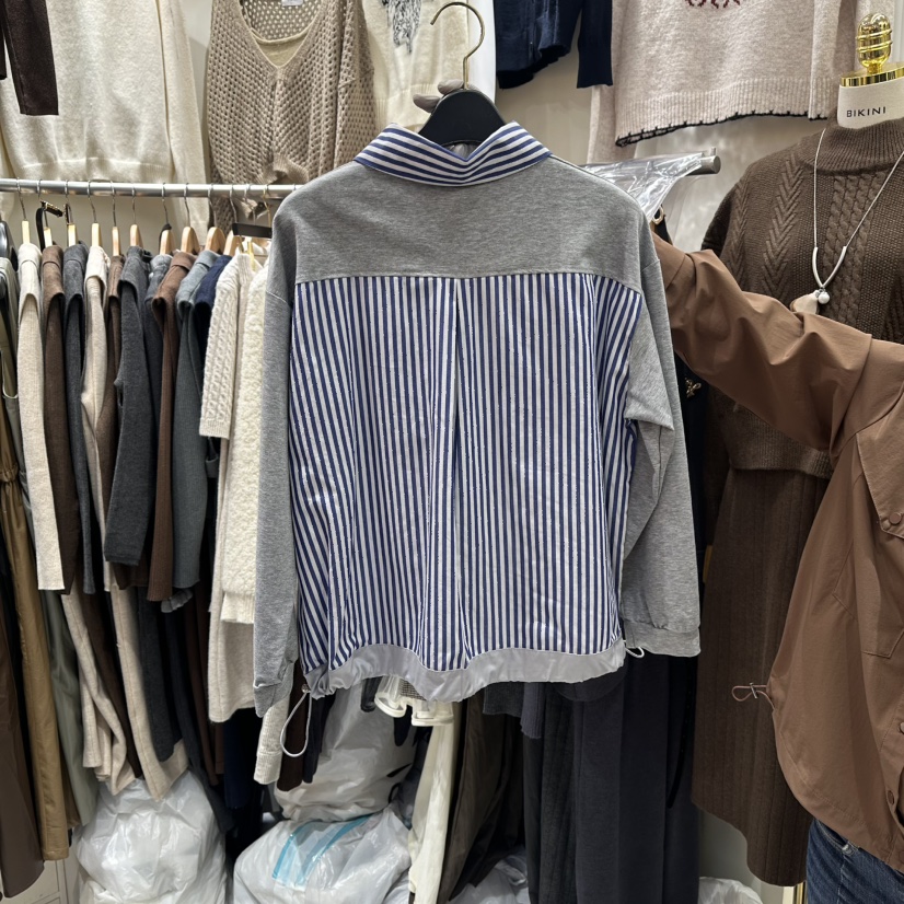 BIKINI韓國代購㊣女裝新款時尚25秋冬真品推薦人氣襯衫蕾絲衫BIKINI襯衫/蕾絲衫