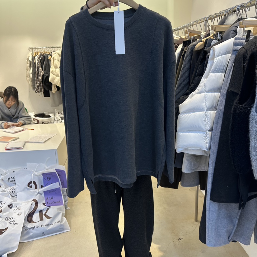 EYEFUL-Q東大門㊣代購女裝新款熱賣25秋冬真品人氣長袖T恤eyeful長袖T恤圖色1墨色