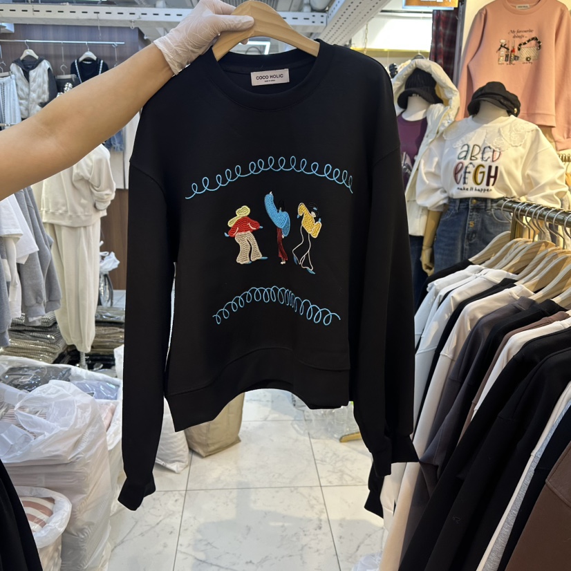 COCO HOLIC東大門㊣代購女士新品人氣25秋冬推薦休閑真品衛衣COCO HOLIC衛衣圖色2