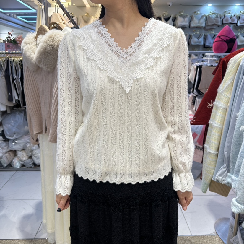 BELITA韓國代購㊣女裝新品25秋冬休閑職業推薦人氣襯衫蕾絲衫BELITA襯衫/蕾絲衫圖色1